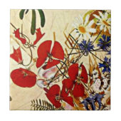 Mikhail Vrubel art：野花 タイル (正面)