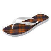 MikitiezクラシックレトロヴィンテージダークブルーTiチェック ビーチサンダル (アングル)