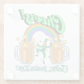 Mikitiezグリーンラッキーサンパトリックの日irishbeer ガラスコースター (裏面)