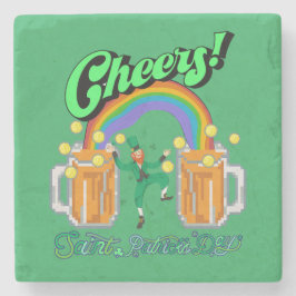 Mikitiezグリーンラッキーサンパトリックの日irishbeer ストーンコースター