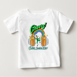 Mikitiezグリーンラッキーサンパトリックの日irishbeer ベビーTシャツ