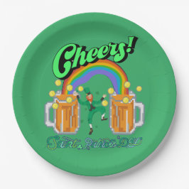 Mikitiezグリーンラッキーサンパトリックの日irishbeer ペーパープレート