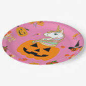 Mikitiezハロウィンユニコーン不気味10月秋 ペーパープレート (アングル)