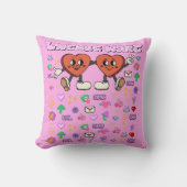 Mikitiezバレンタイカスタムンのラベおもしろいバグソフトウェア クッション (正面)