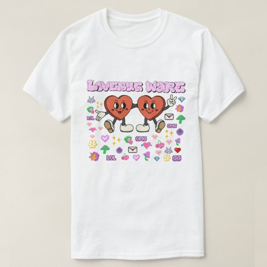 Mikitiezバレンタイカスタムンのラベおもしろいバグソフトウェア Tシャツ (デザイン正面)