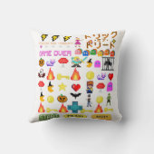 Mikitiezビデオゲームピクセルハロウィーン不気味なこうもり クッション (裏面)