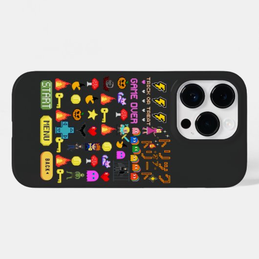 Mikitiezビデオゲームピクセルハロウィーン不気味なこうもり Case-Mate iPhoneケース (裏面 (横))