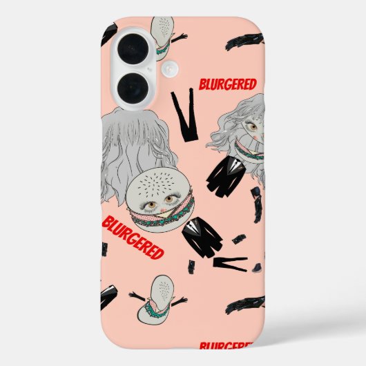 Mikitiezブロンド髪のピンクスーツぼやけのタイプ Case-Mate iPhoneケース (裏面)