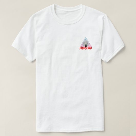 Mikitiezブロンド髪のピンクスーツぼやけのタイプ Tシャツ (デザイン正面)