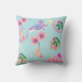 Mikitiez妖精の角ブルースカイキャンディーポピー愛 クッション (裏面)