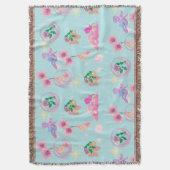 Mikitiez妖精の角ブルースカイキャンディーポピー愛 スローブランケット (正面縦)