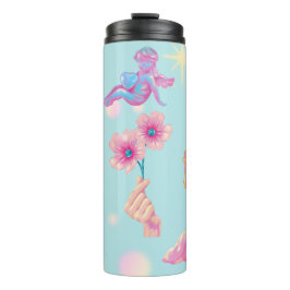 Mikitiez妖精の角ブルースカイキャンディーポピー愛 タンブラー