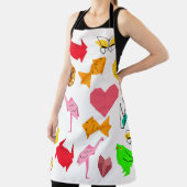 Mikitiez折り紙がん夏期宝石動物猫 エプロン (インサイチュ)