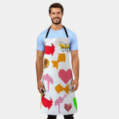 Mikitiez折り紙がん夏期宝石動物猫 エプロン (着用した状態)