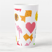 Mikitiez折り紙がん夏期宝石動物猫 カフェラテマグ (正面)