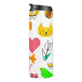 Mikitiez折り紙がん夏期宝石動物猫 タンブラー