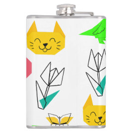 Mikitiez折り紙がん夏期宝石動物猫 フラスク