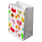 Mikitiez折り紙がん夏期宝石動物猫 ミディアムペーパーバッグ (裏面アングル)