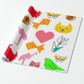 Mikitiez折り紙がん夏期宝石動物猫 ラッピングペーパー (アンロールド)