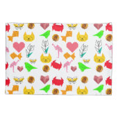 Mikitiez折り紙がん夏期宝石動物猫 枕カバー (裏面)