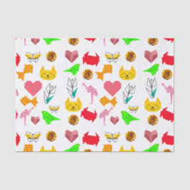 Mikitiez折り紙がん夏期宝石動物猫 薄葉紙