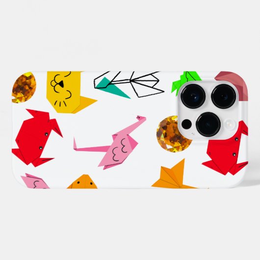 Mikitiez折り紙がん夏期宝石動物猫 Case-Mate iPhoneケース (裏面 (横))