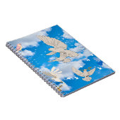 Mikitiez白い鳥の青空の夏のビーチの自由 ノートブック (右側)