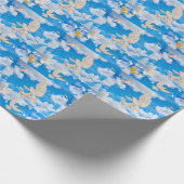 Mikitiez白い鳥の青空の夏のビーチの自由 ラッピングペーパー (角)