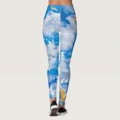 Mikitiez白い鳥の青空の夏のビーチの自由 レギンス (裏面)