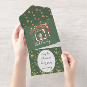 Mikitiez クリスマスノエル エンジェル ギフト スター オールインワン招待状 (切り取り部)