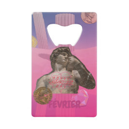 Mikitiez 2月バレンタインデーフランスのン クレジットカード栓抜き