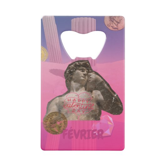 Mikitiez 2月バレンタインデーフランスのン クレジットカード栓抜き (正面)