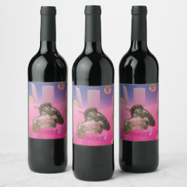 Mikitiez 2月バレンタインデーフランスのン ワインラベル