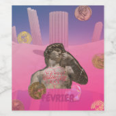 Mikitiez 2月バレンタインデーフランスのン ワインラベル (シングルラベル)