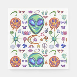 Mikitiez aquarius銀河系夏グロー スタンダードランチョンナプキン