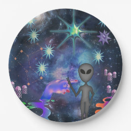 Mikitiez aquarius銀河系夏グロー ペーパープレート
