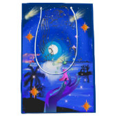 Mikitiez aquarius銀河系夏グロー ミディアムペーパーバッグ (正面)