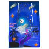 Mikitiez aquarius銀河系夏グロー ミディアムペーパーバッグ (裏面)