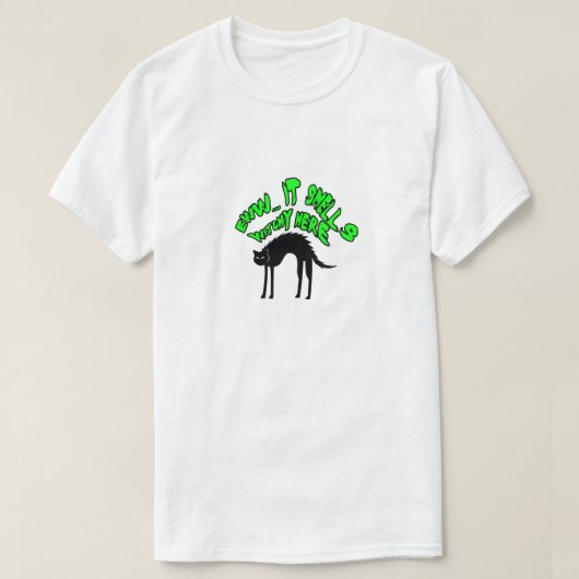 Mikitiez black cat greeneyes witchsock  tシャツ (デザイン正面)