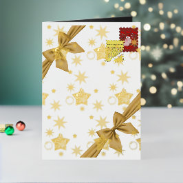 Mikitiez Christmasnoel angle gift star 箔シーズンカード