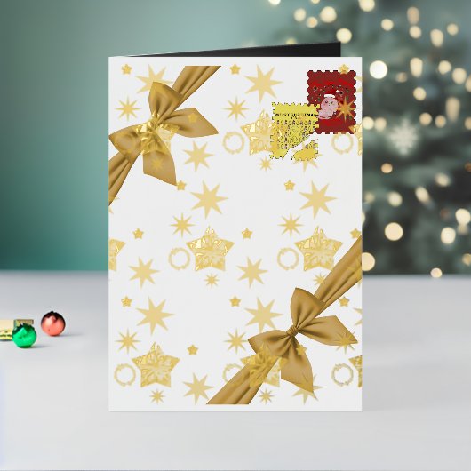 Mikitiez Christmasnoel angle gift star 箔シーズンカード (クリスマスインサイチュ2)