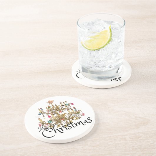 Mikitiez classicwhiteschristmas light jollyholly コースター (側面)