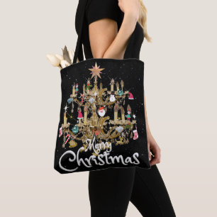 Mikitiez classicwhiteschristmas light jollyholly トートバッグ