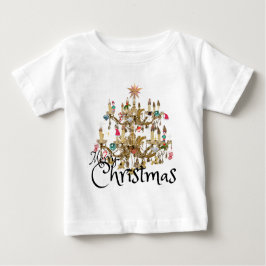 Mikitiez classicwhiteschristmas light jollyholly ベビーTシャツ