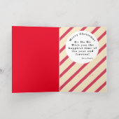 Mikitiez classicwhiteschristmas light jollyholly 箔グリーティングカード (内側レイダウン)