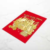 Mikitiez classicwhiteschristmas light jollyholly 箔シーズンカード (回転した状態)