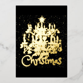 Mikitiez classicwhiteschristmas light jollyholly 箔シーズンカード