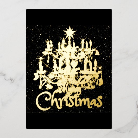 Mikitiez classicwhiteschristmas light jollyholly 箔シーズンカード (正面)