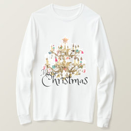 Mikitiez classicwhiteschristmas light jollyholly tシャツ