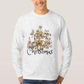 Mikitiez classicwhiteschristmas light jollyholly tシャツ (正面)